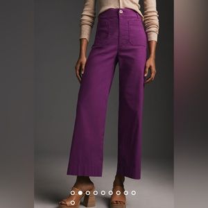 The Colette Cropped Wide-leg pants by Maeve Anthropologie NWOT